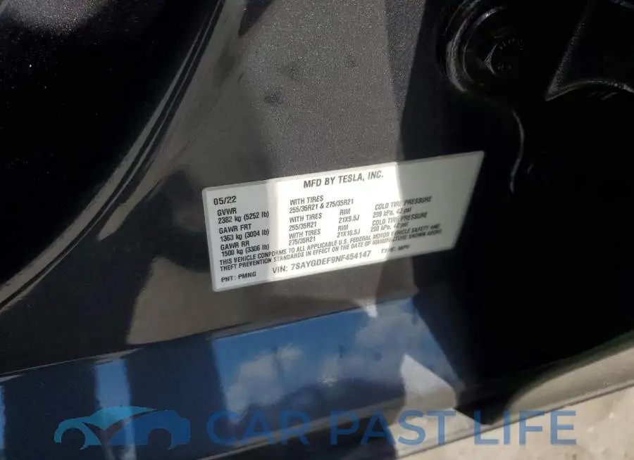7SAYGDEF9NF454147# 13