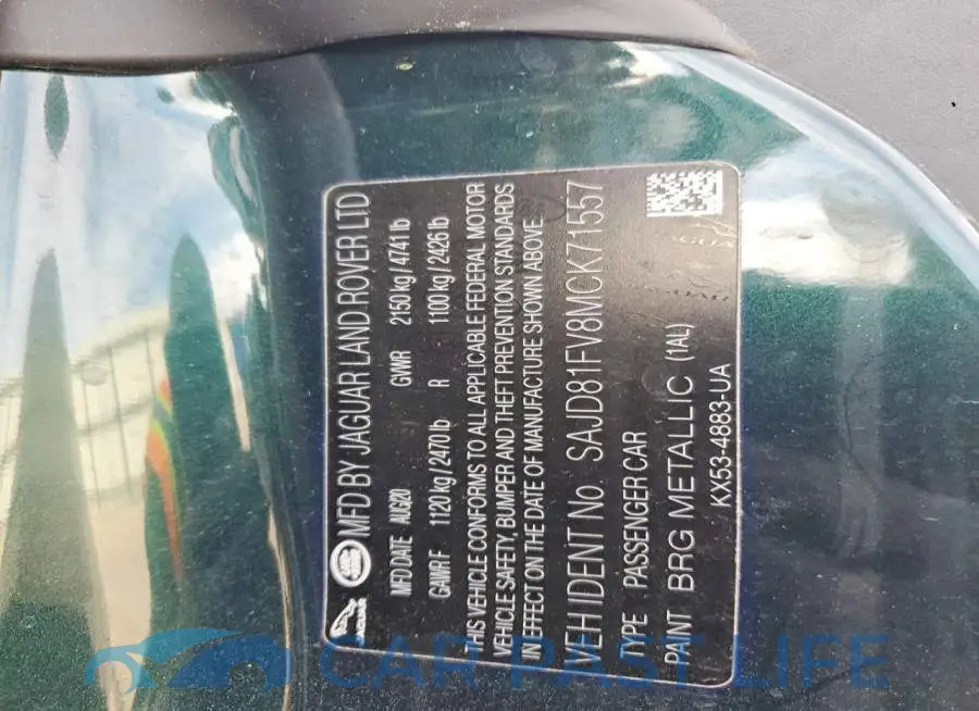 SAJD81FV8MCK71557# 12