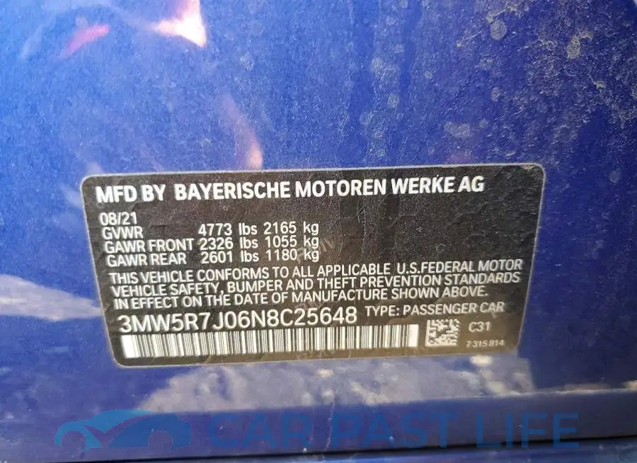 3MW5R7J06N8C25648# 12