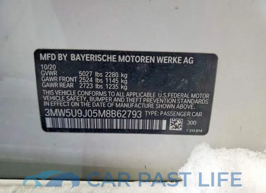 3MW5U9J05M8B62793# 12