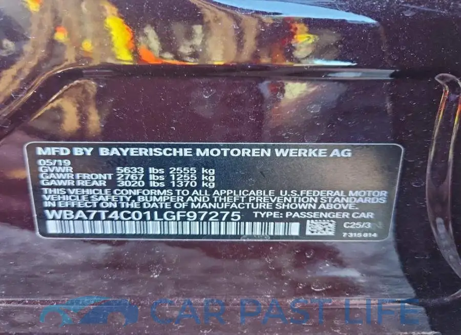 WBA7T4C01LGF97275# 12