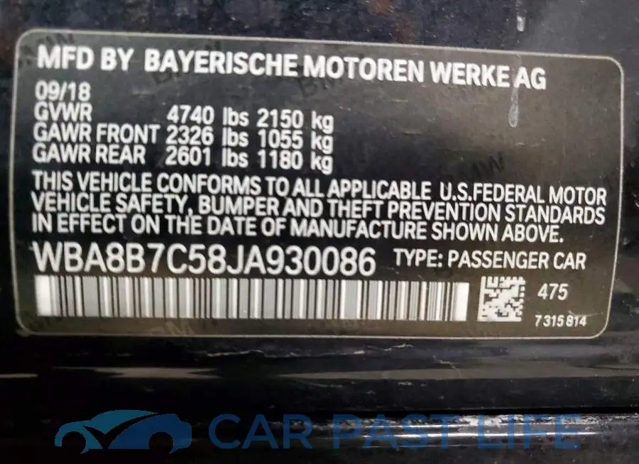 WBA8B7C58JA930086# 12