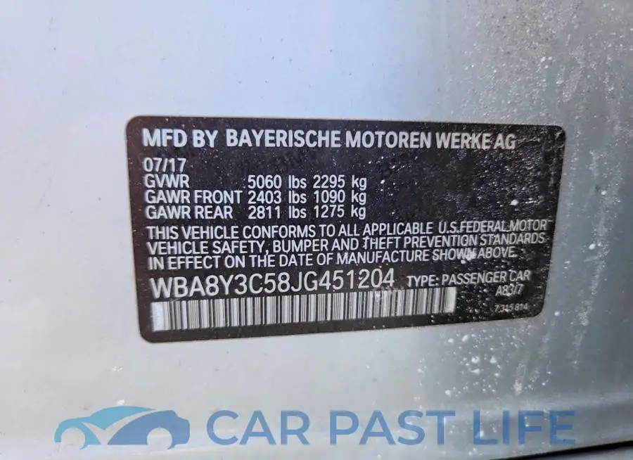 WBA8Y3C58JG451204# 13