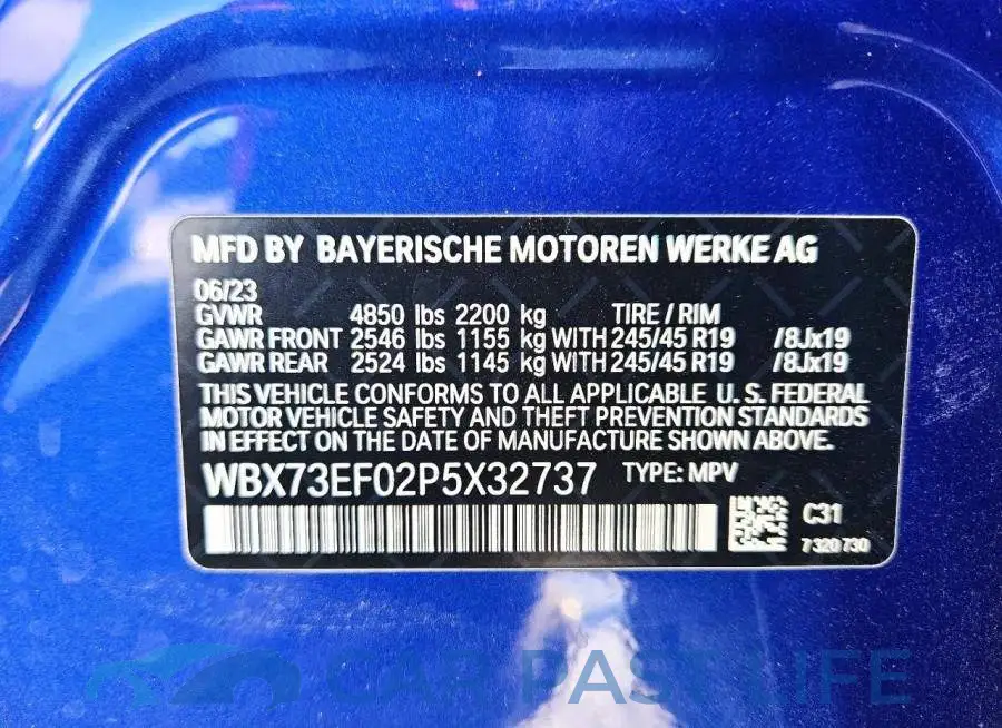 WBX73EF02P5X32737# 14