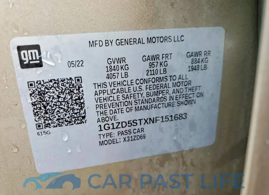 1G1ZD5STXNF151683# 12