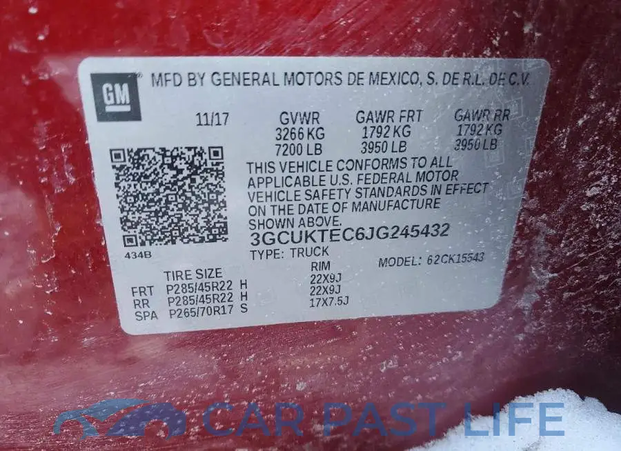 3GCUKTEC6JG245432# 13