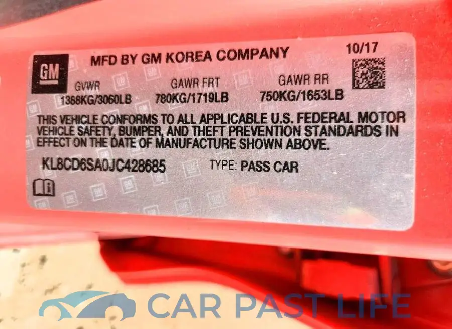 KL8CD6SA0JC428685# 12