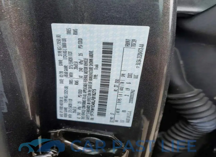 1FTFW1E48LFB18275# 12