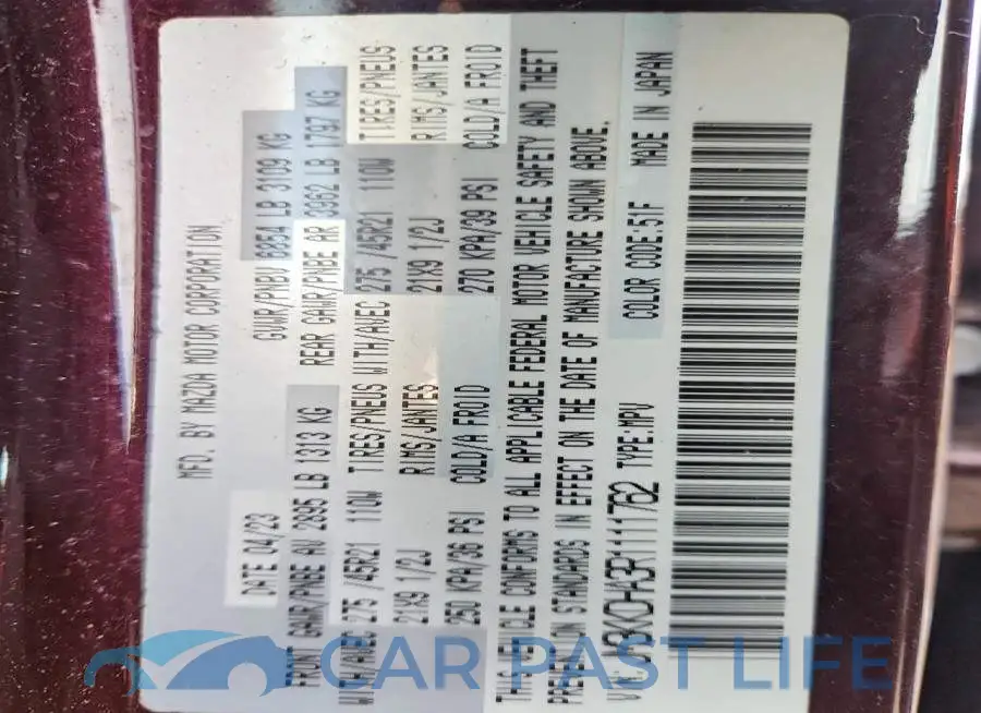 JM3KKDHA3R1111762# 12