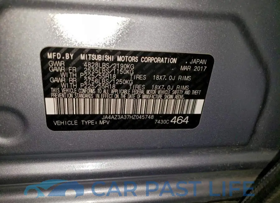 JA4AZ3A37HZ045748# 13