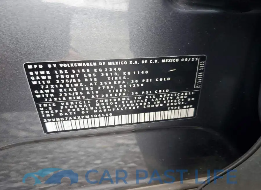 3VVNB7AXXPM104556# 12