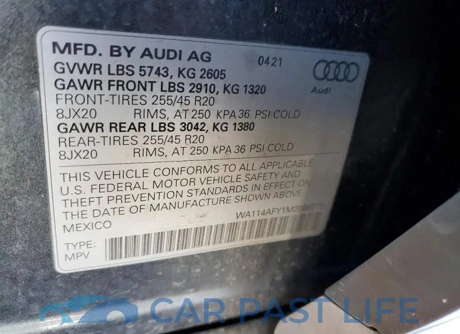 WA114AFY1M2088315# 11