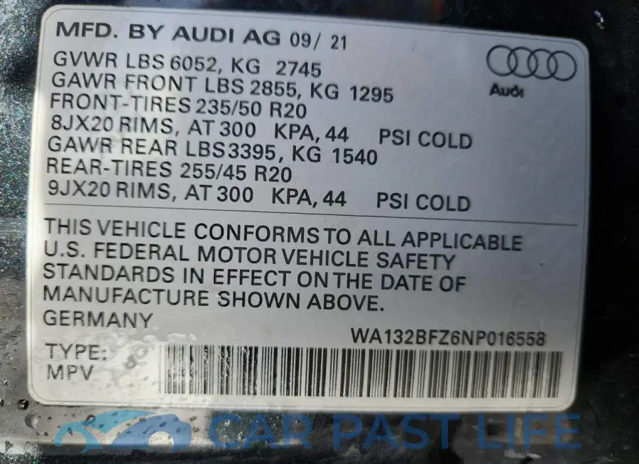 WA132BFZ6NP016558# 13
