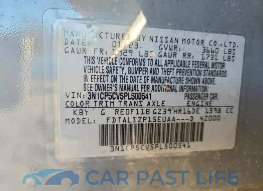 3N1CP5CV5PL500541# 13