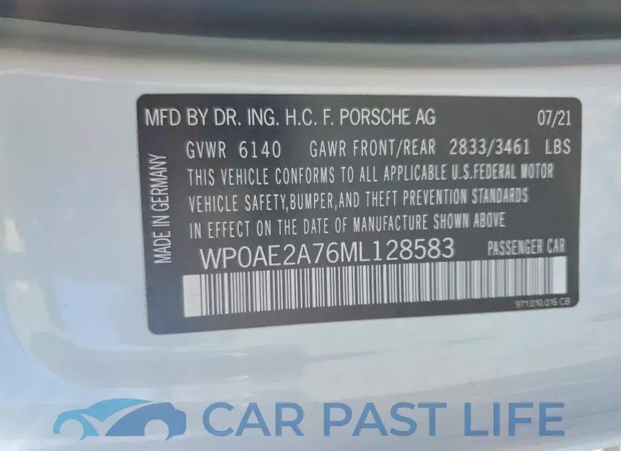 WP0AE2A76ML128583# 13