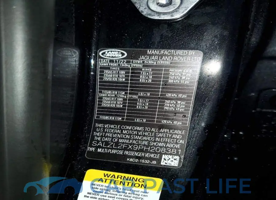 SALZL2FX9PH208381# 12