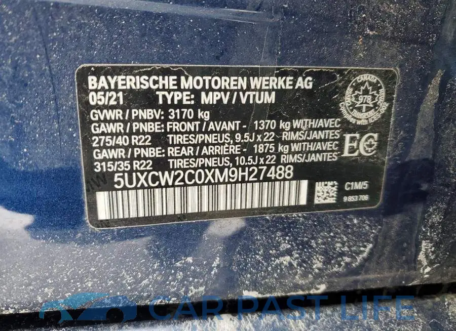 5UXCW2C0XM9H27488# 14