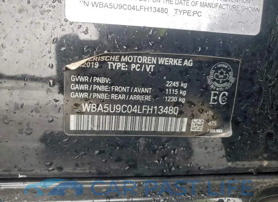WBA5U9C04LFH13480# 12
