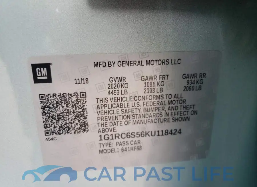 1G1RC6S56KU118424# 12