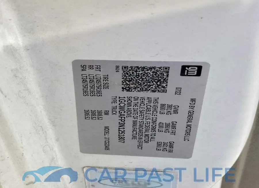 1GCWGAFP3N1251807# 13