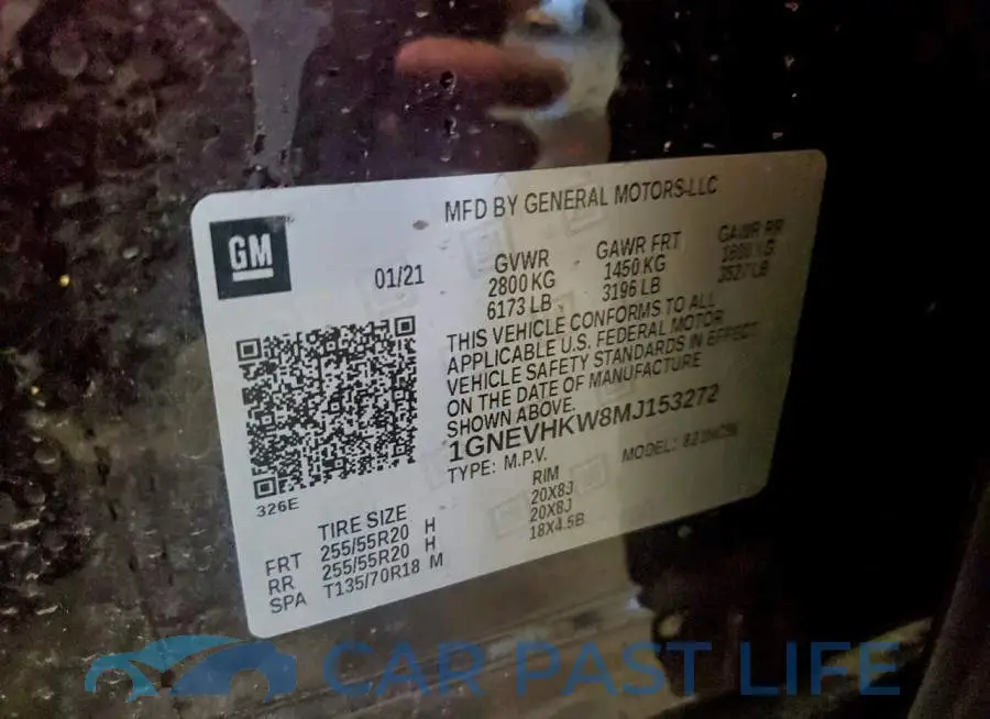 1GNEVHKW8MJ153272# 13