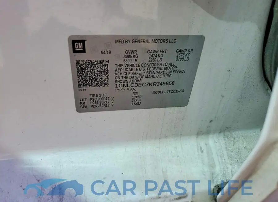 1GNLCDEC7KR345658# 13
