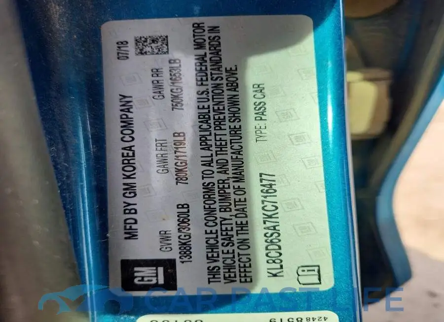 KL8CD6SA7KC716477# 12
