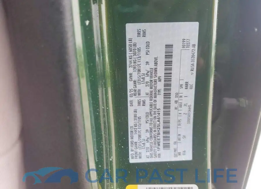 1FMEE7BH2SLA61415# 13