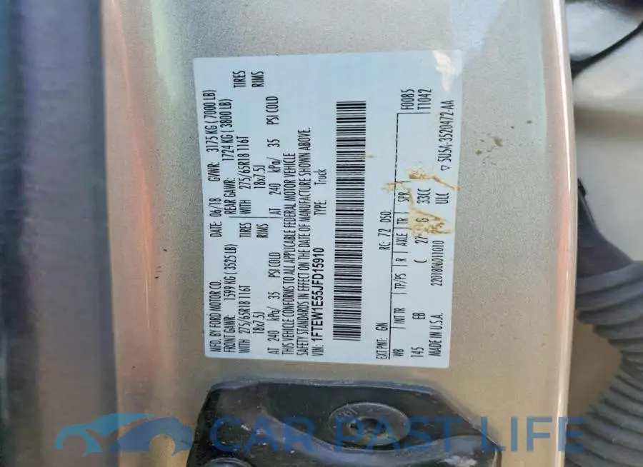 1FTEW1E55JFD15910# 12