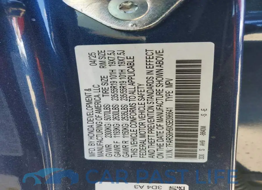 7FARS6H9XSE096641# 13
