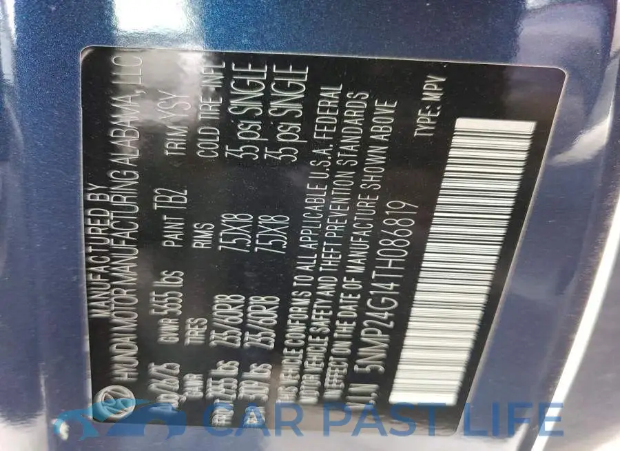 5NMP24G14TH086819# 14