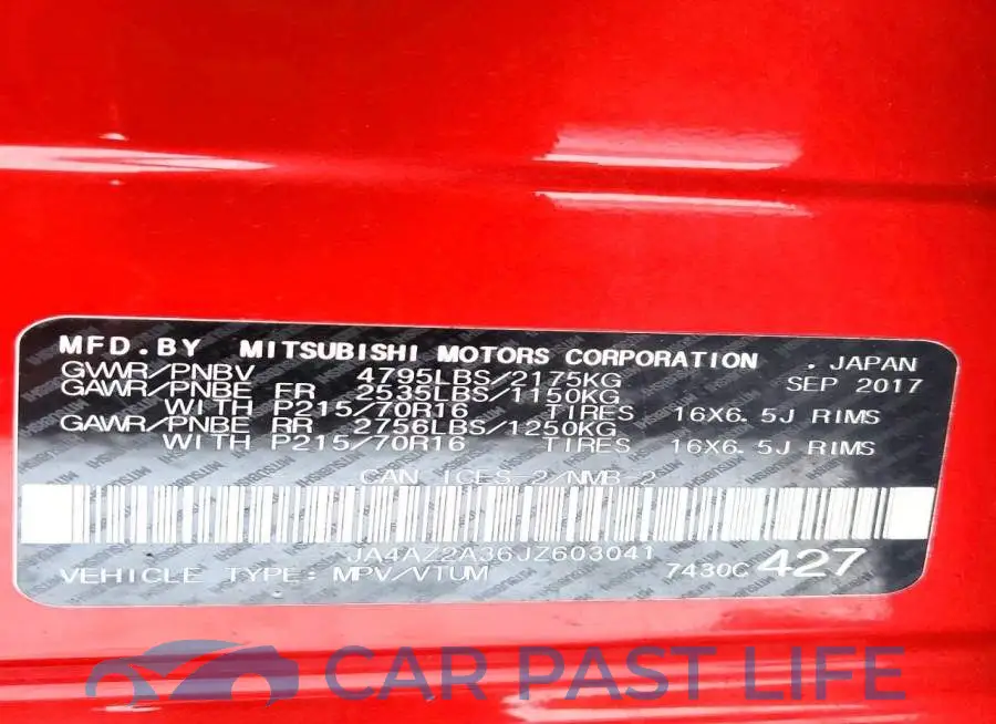 JA4AZ2A36JZ603041# 13