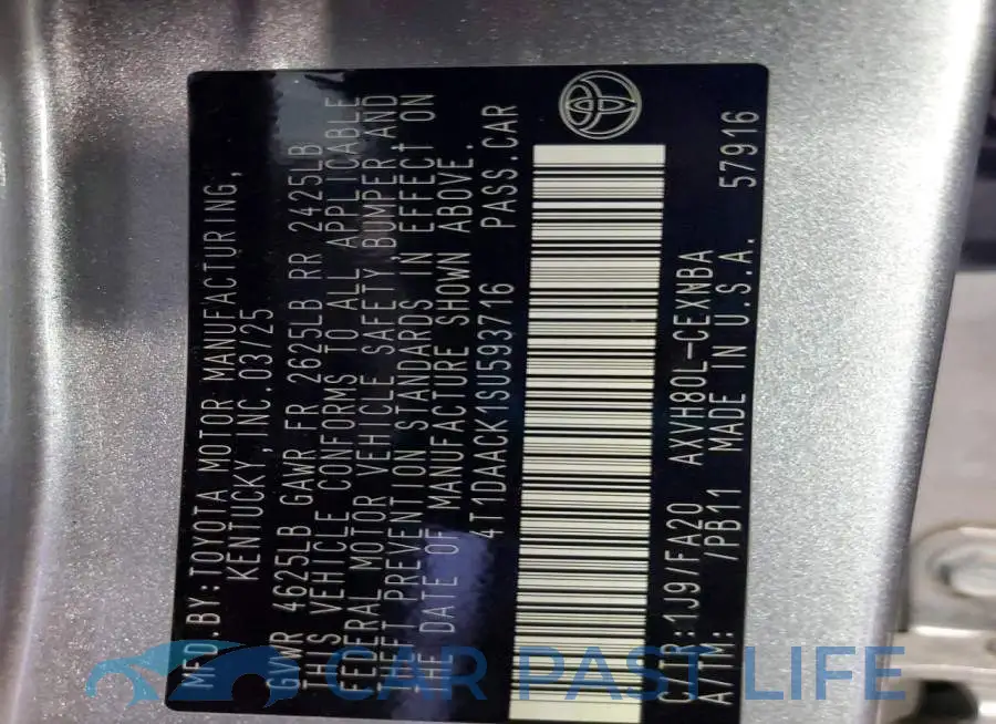 4T1DAACK1SU593716# 13