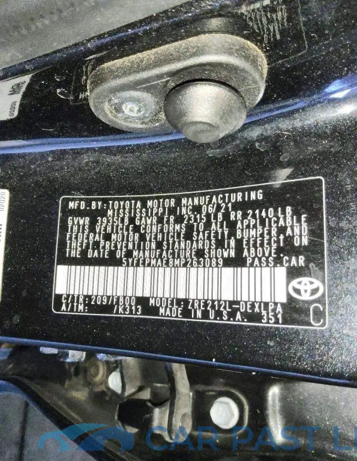 5YFEPMAE8MP263089# 12