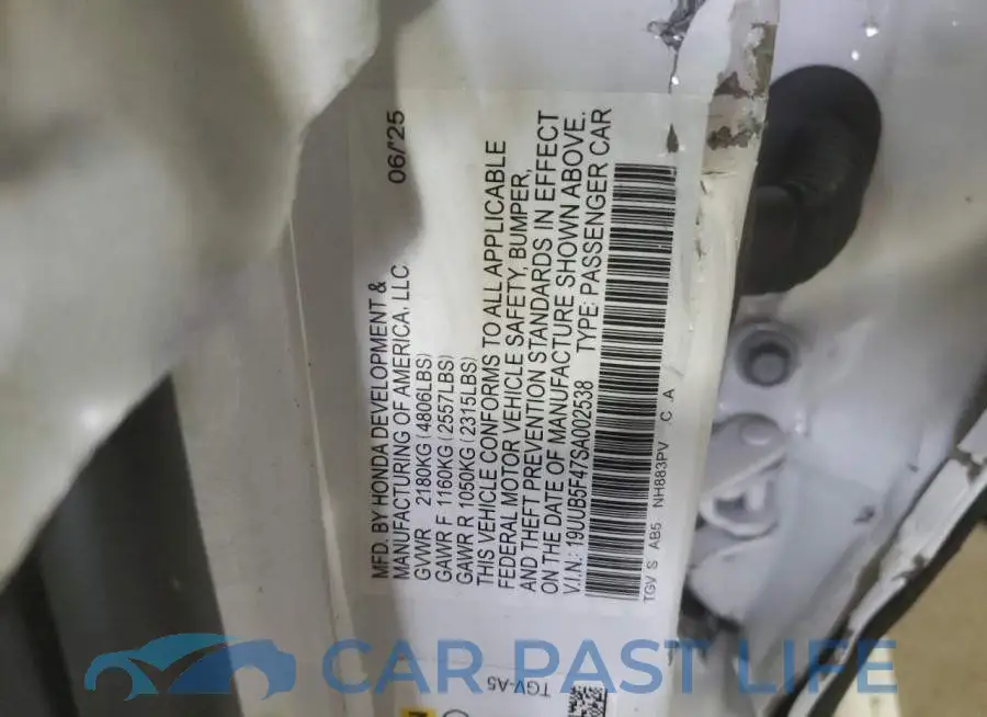 19UUB5F47SA002538# 12