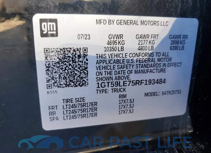 1GT59LE75RF193484# 12