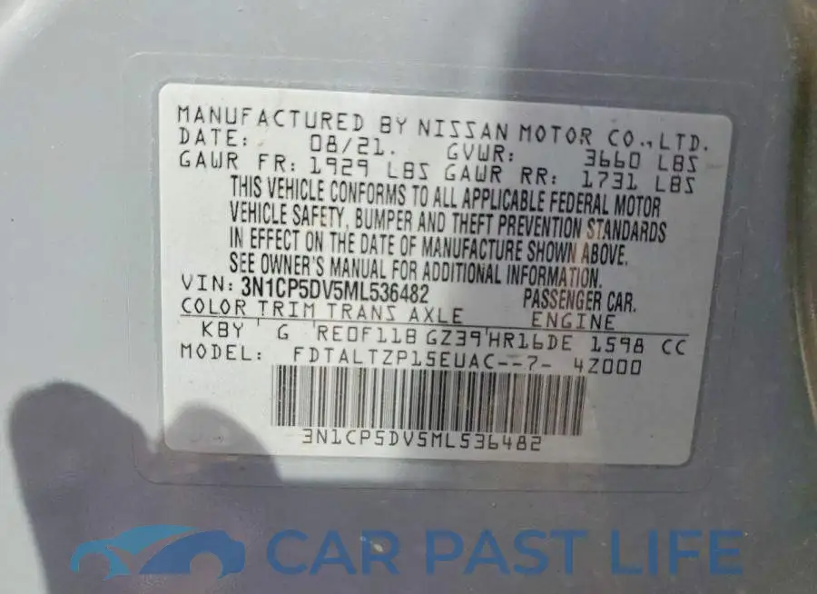 3N1CP5DV5ML536482# 12