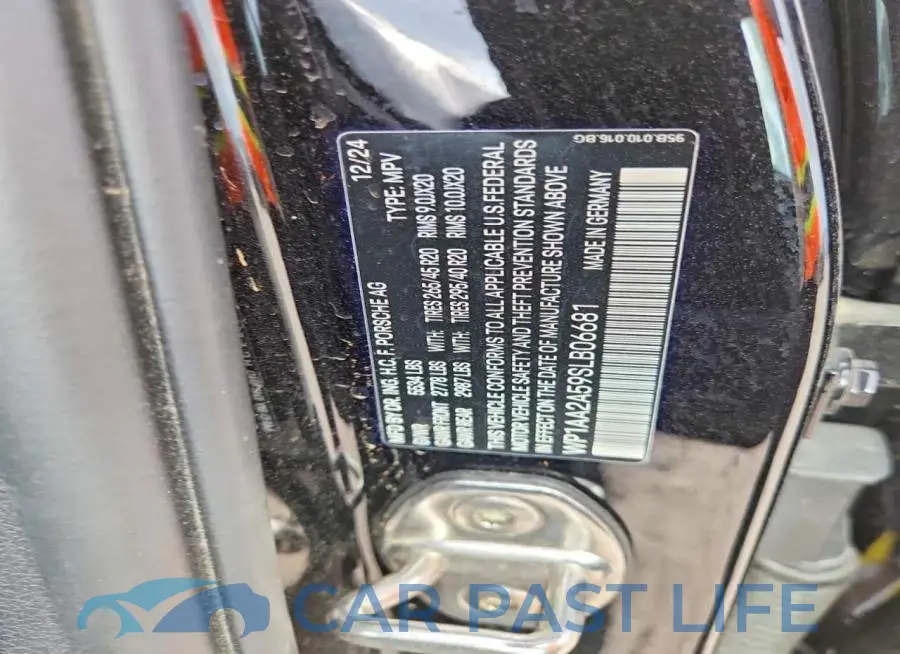 WP1AA2A59SLB06681# 12