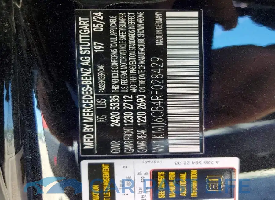 W1KMJ6CB4RF028429# 12