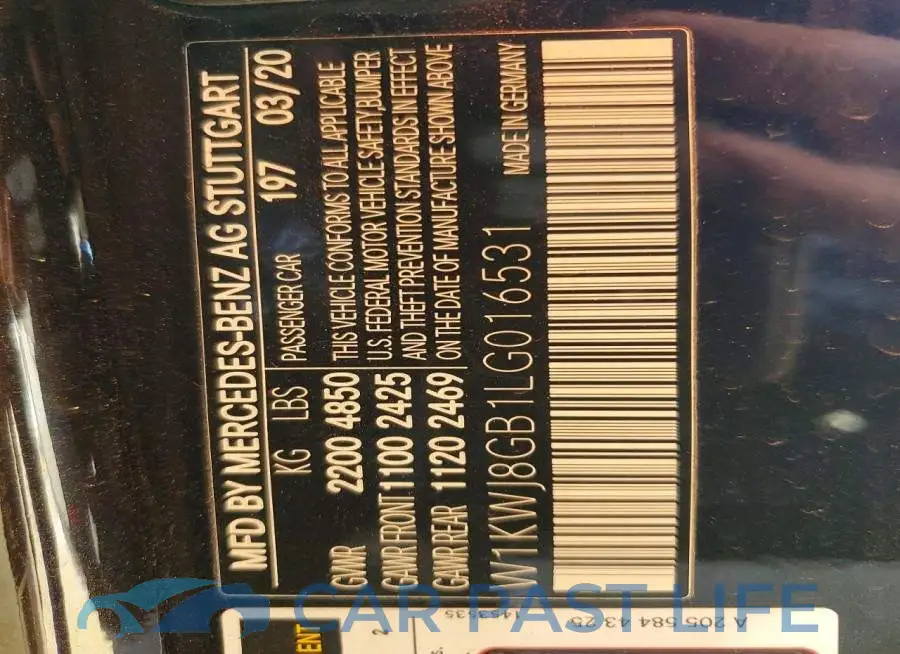 W1KWJ8GB1LG016531# 13