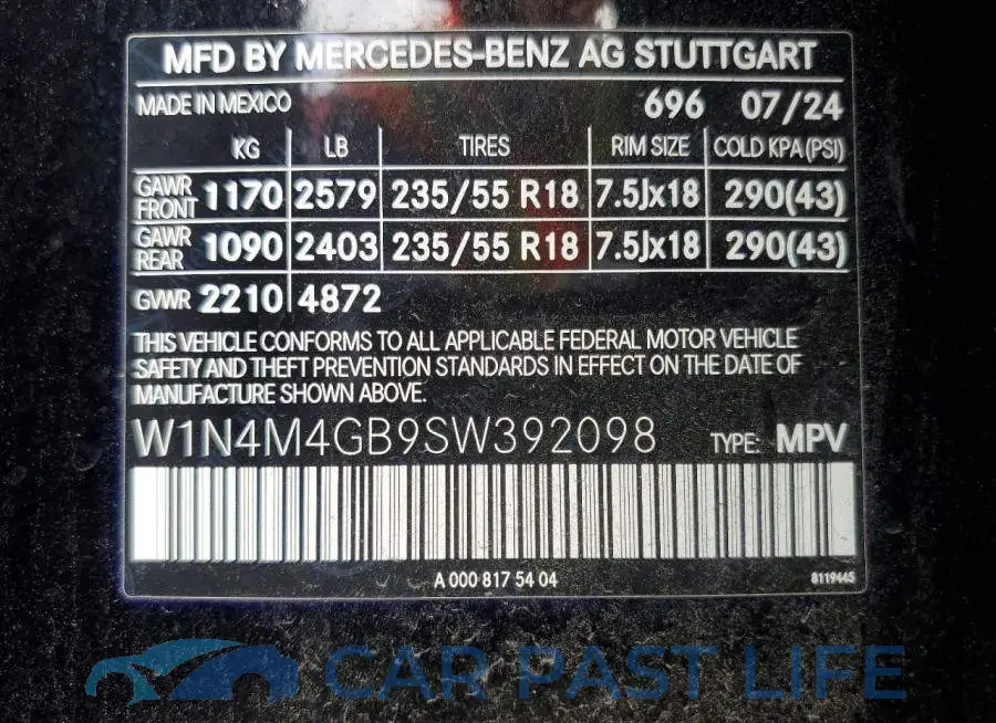 W1N4M4GB9SW392098# 13
