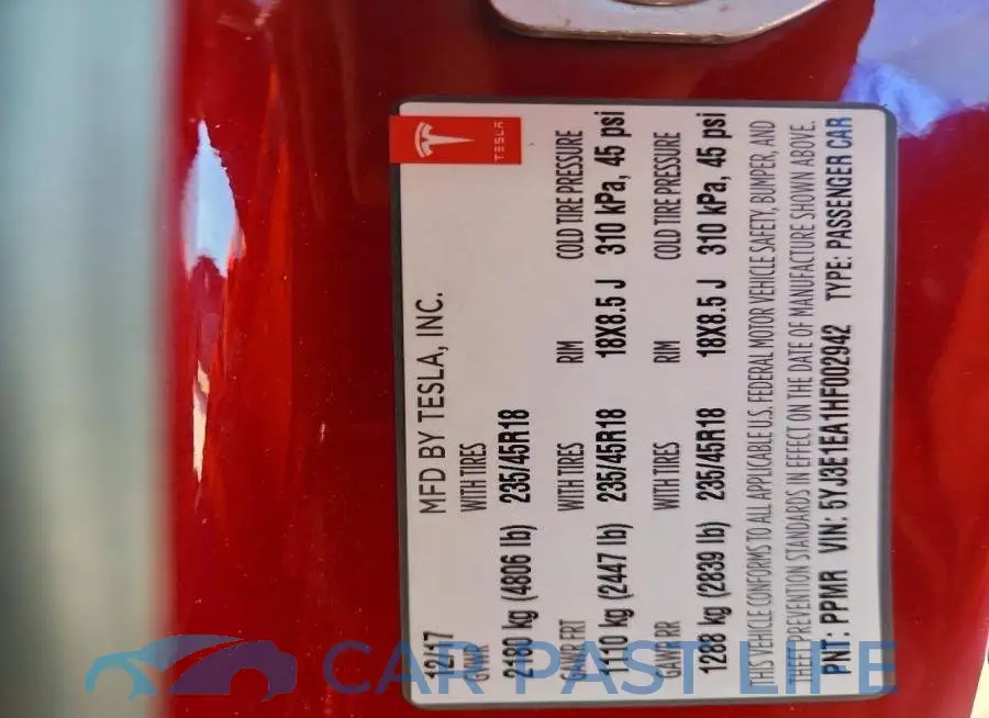 5YJ3E1EA1HF002942# 13