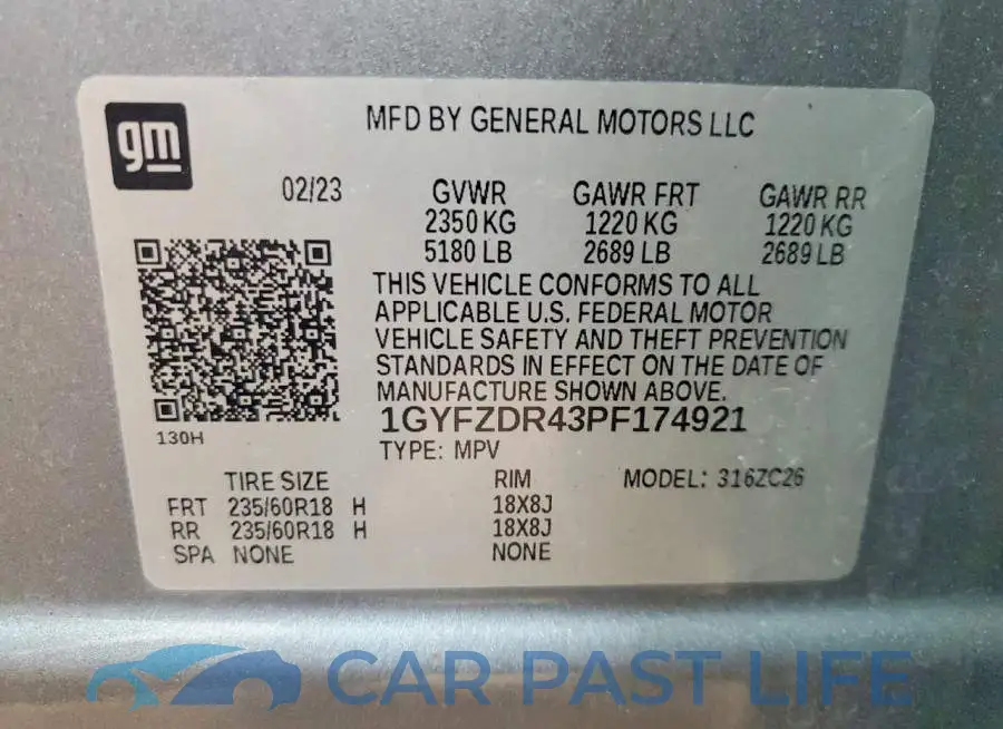 1GYFZDR43PF174921# 13