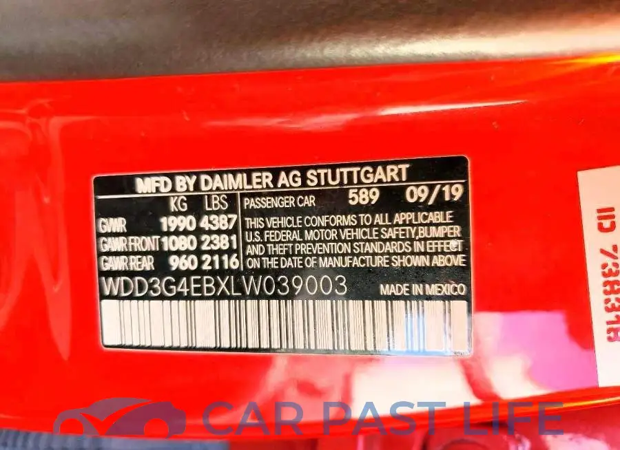 WDD3G4EBXLW039003# 13