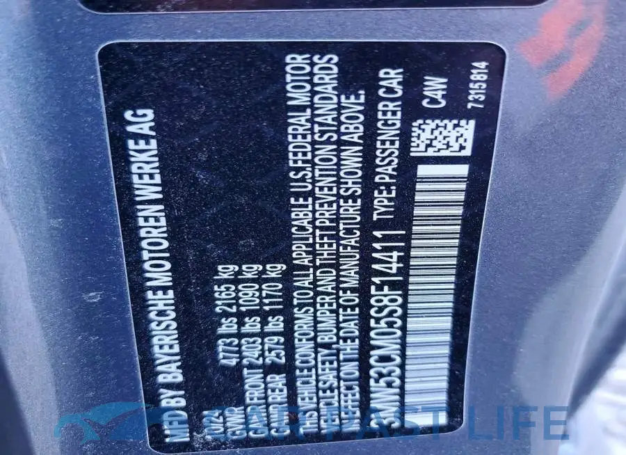 3MW53CM05S8F14411# 12