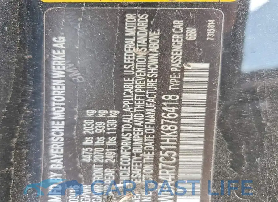 WBA4R7C51HK876418# 12