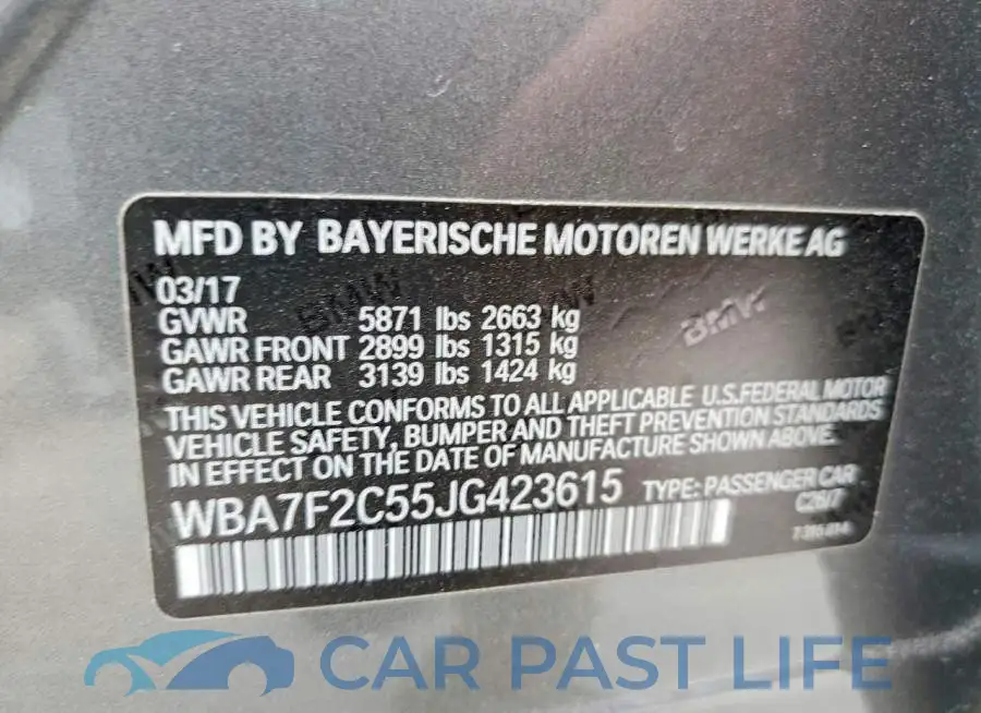 WBA7F2C55JG423615# 12