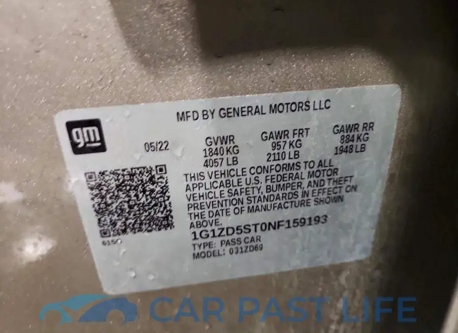 1G1ZD5ST0NF159193# 12