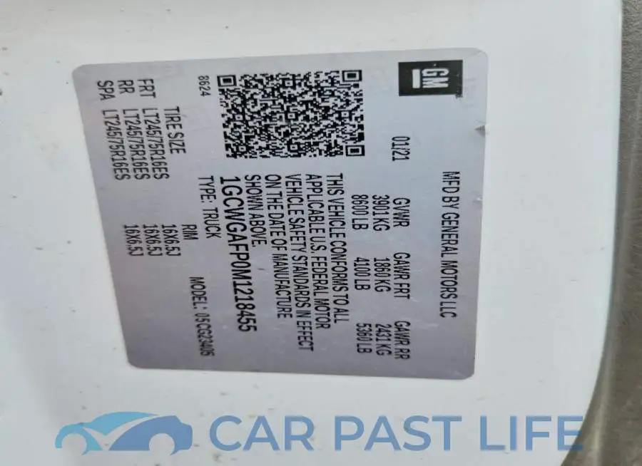 1GCWGAFP0M1218455# 13