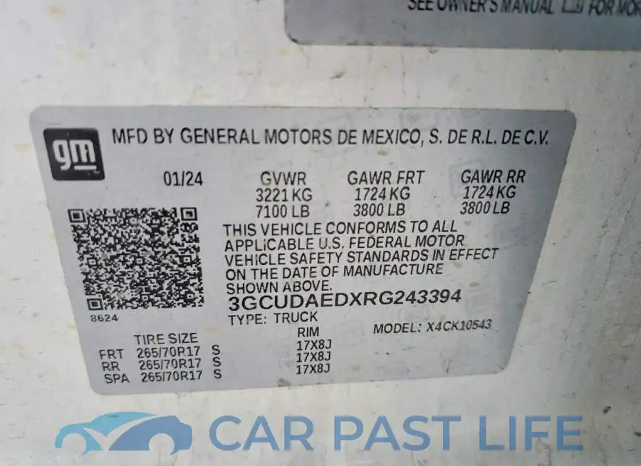 3GCUDAEDXRG243394# 13